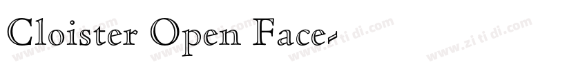 Cloister Open Face字体转换